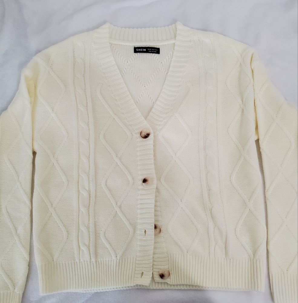 Shein white sweater